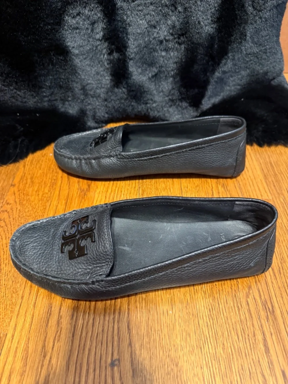 Tory Burch black Lowell driving shoes
